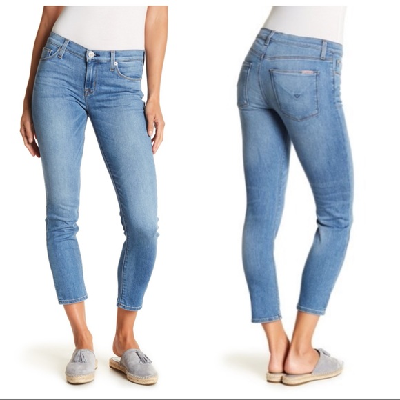 NEW Hudson Tally Mid Rise Skinny Crop Jeans light Wash
